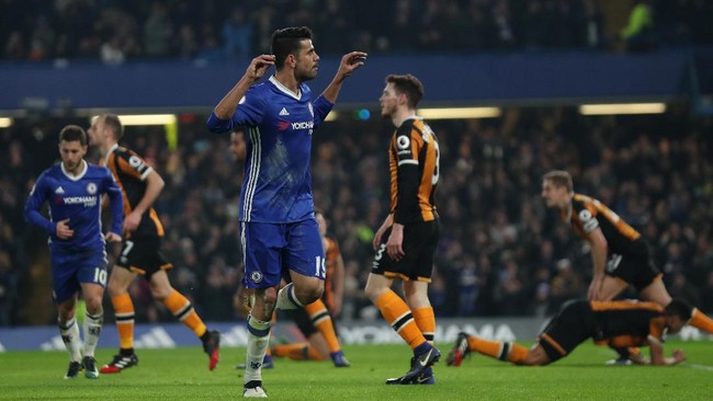 Manajer Chelsea Antonio Conte membuat keputusan tepat saat menurunkan Diego Costa pada laga lawan Hull City di Stamford Bridge.