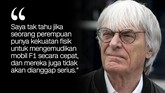 Mengingat Kontroversi di Balik Ucapan Bernie Ecclestone Kontroversi selalu membuntuti Bernie Ecclestone setiap ia melangkah. Mantan orang nomor satu di F1 itu juga terkenal dengan kata-kata yang menyalak.