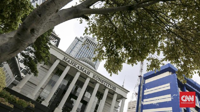 Gedung Mahkamah Konstitusi (MK) di Jakarta, Kamis (26/01).