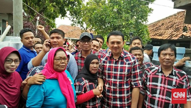 Antusiasme sambutan warga Kepulauan Seribu membuat cagub DKI Jakarta Basuki Tjahaja Purnama alias Ahok merasa layaknya pengantin baru.