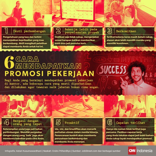 Dapat promosi pekerjaan berarti punya jabatan yang lebih tinggi. Ini juga berarti kalau Anda bakal punya gaji yang lebih tinggi.