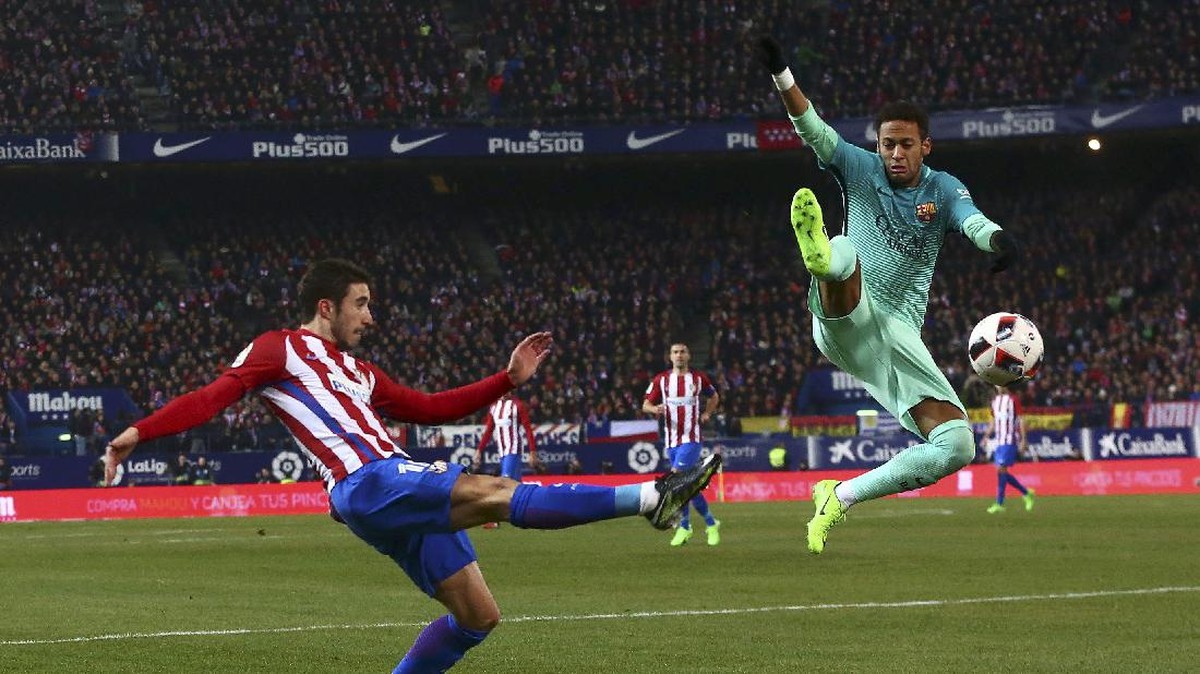 Momen Barcelona Curi Kemenangan di Vicente Calderon