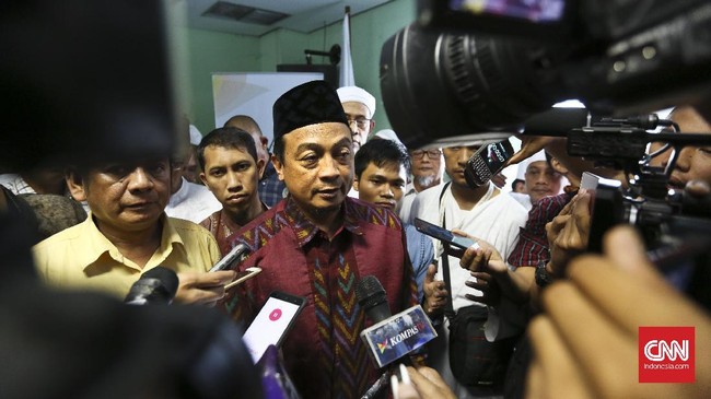 Bachtiar Nasir diperiksa sebagai saksi dalam kasus dugaan tindak pidana pencucian uang hari ini di Mabes Polri.