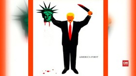 Majalah Jerman Pasang Gambar Trump Penggal Patung Liberty