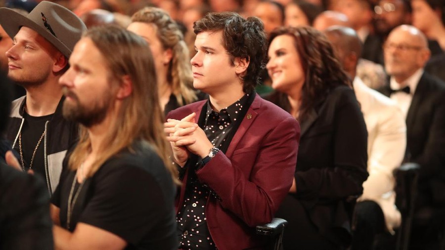 Lukas Graham LOS ANGELES, CA - FEBRUARY 12: Singer Lukas Forchhammer of Lukas Graham during The 59th GRAMMY Awards at STAPLES Center on February 12, 2017 in Los Angeles, California. (Photo by Christopher Polk/Getty Images for NARAS)