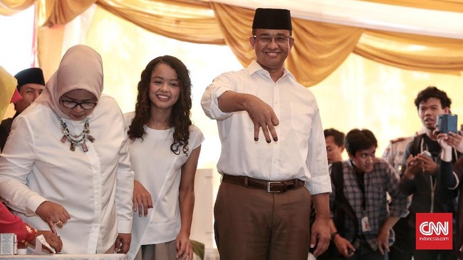 Di TPS tempat Ketua Umum PDIP Megawati memilih, Anies-Sandi mendapat 207 suara. Sementara Ahok-Djarot yang didukung PDIP mendapat 245 suara.