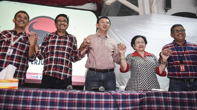 Ahok-Djarot menang tipis berselisih 2,86 persen dari pasangan Anies Baswedan dan Sandiaga Uno.
