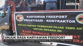 Karyawan Freeport Protes Larangan Ekspor dari Pemerintah