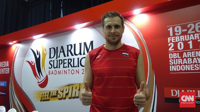 Pebulutangkis ganda putra asal Rusia, Ivanov Vladimir, selalu memanfaatkan kunjungannya ke Indonesia untuk berburu kuliner.
