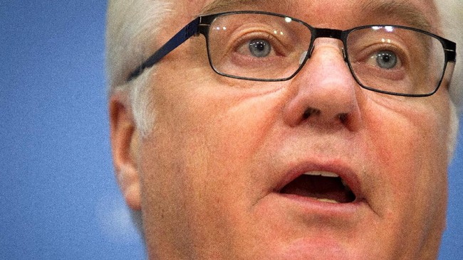 Vitaly Churkin, Diplomat Rusia yang kerap berselisih pendapat dengan negara Barat, meninggal dunia di usia ke-64.