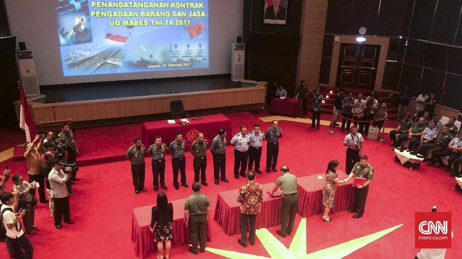 Nilai kontrak Rp7 triliun tersebut merupakan jumlah total kontrak yang ditandatangani oleh seluruh unit organisasi di TNI.