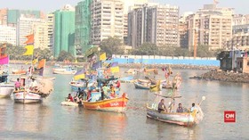 Patung Tertinggi Dunia di Mumbai Ancam Kehidupan Nelayan
