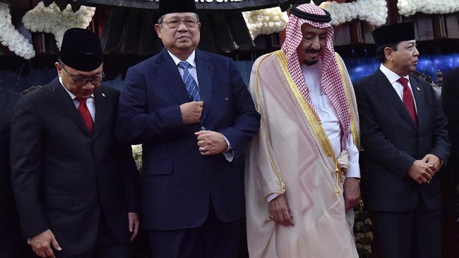 Selain SBY, sejumlah petinggi partai politik juga diundang DPR menyaksikan pidato Raja Salman.