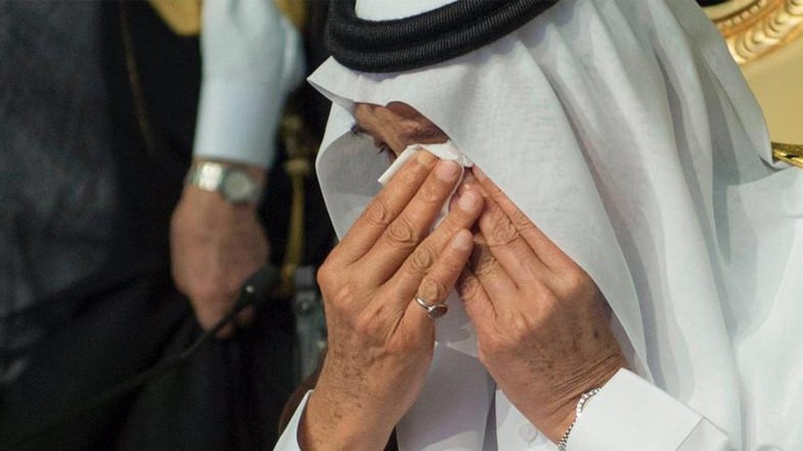 Raja Salman saat kelulusan Pangeran Rakan (Foto: Bandar al Jaloud/Alrabiya)