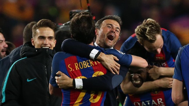 Pelatih Barcelona Luis Enrique mengungkapkan, ia dan pemain Barca lainnya sempat berpikir bakal tersingkir saat laga memasuki menit ke-84.