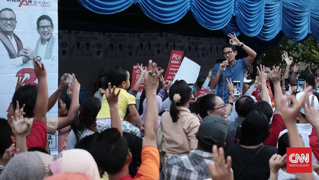 Dari total dana kampanye Rp17,9 miliar yang dihabiskan pasangan Anies Baswedan-Sandiaga Uno pada putaran dua, Rp16 miliar datang dari kantong Sandiaga.