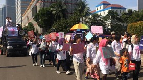 Parade Aksi Perempuan Jakarta Suarakan Kesetaraan