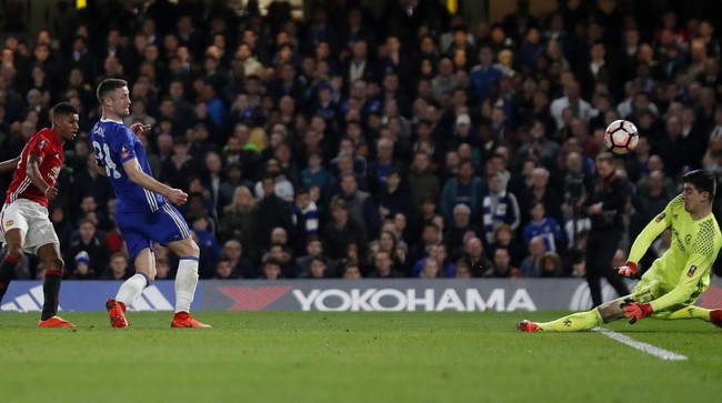 Kiper Chelsea Thibaut Courtois mengaku kaget dengan permainan agresif dan kasar para pemain Manchester United terhadap timnya di perempat final Piala FA.