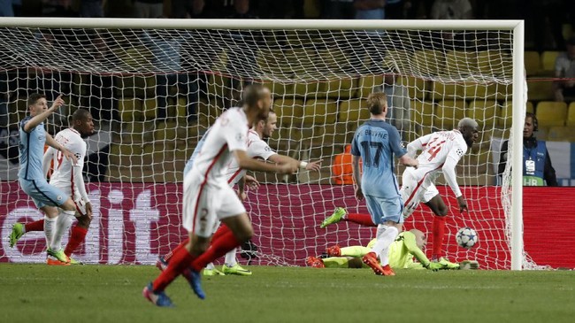 Manchester City tersingkir dari Liga Champions setelah kalah 1-3 dari AS Monaco pada leg kedua babak 16 besar Liga Champions di Stadion Louis II.