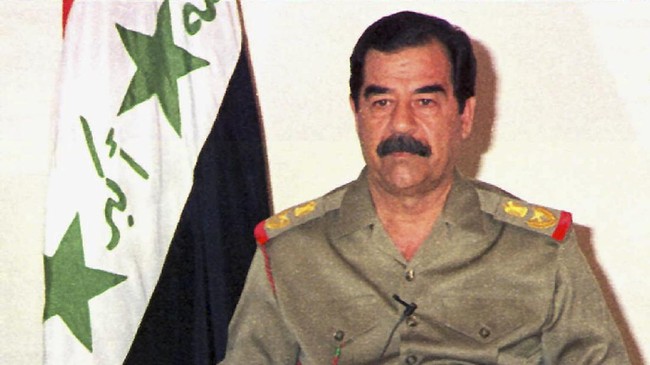 Saddam Hussein adalah politisi Irak yang memimpin negara itu sejak 16 Juli 1979 hingga 9 April 2003.