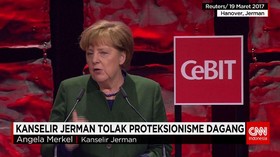 Angela Merkel Tolak Proteksionisme Perdagangan
