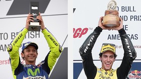 Beda 17 Tahun Valentino Rossi dengan Alex Rins