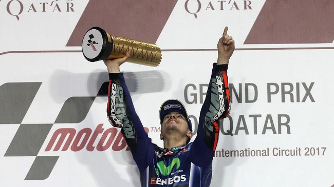 Maverick Vinales tak pernah menyangka sebelumnya bisa memulai debut di Movistar Yamaha dengan meraih podium pertama di pembukaan MotoGP 2017.