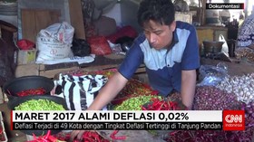 Maret 2017 Alami Deflasi 0,02%