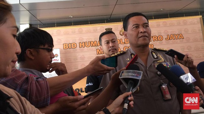 Polda Metro Jaya menyatakan belum menerima pemberitahuan dari MUI soal rencana aksi bela Palestina, di Monas, Jakarta, Minggu (17/12).