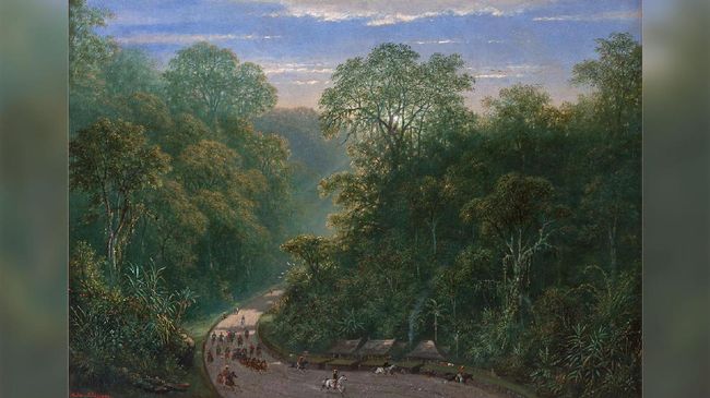 A View of Mount Megamendung adalah lukisan pertama seri megamendung Raden Saleh, dan ada lukisan lain dari seri sama yang telah terjual dengan harga fantastis.