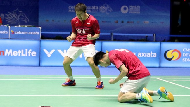 Pasangan Indonesia Marcus Fernaldi Gideon/Kevin Sanjaya Sukamuljo menilai wakil Denmark Mathias Boe/Carsten Mogensen tampil emosional di final China Open 2017.