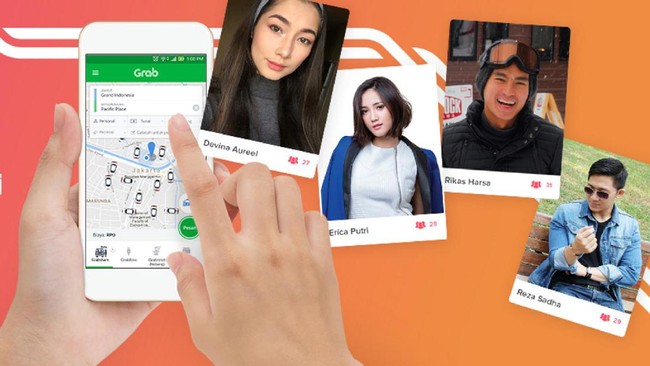 Pengguna bisa lakukan perjalanan dengan GrabShare sambil ditemani influencer Tinder favorit.