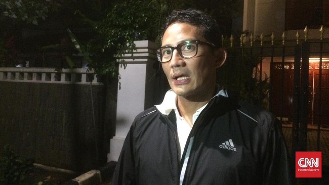 Cawagub Sandiaga Uno meminta maaf kepada Andreas Tjahjadi yang baru saja diperiksa Polda Metro Jaya terkait dugaan penggelapan jual beli tanah.