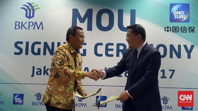 BKPM membuat kerja sama peningkatan investasi China dengan Sinosure, perusahaan asuransi besar milik pemerintah China.