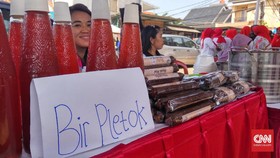 Dari Bir Pletok hingga Kerak Telur di TPS Megawati Mencoblos