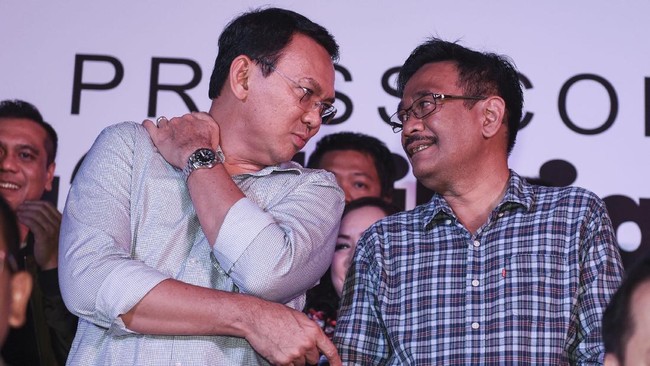 Djarot Saiful Hidayat mengaku mendapat saran dari mantan Gubernur DKI Basuki Tjahaja Purnama alias Ahok untuk maju di Pilgub Sumatra Utara 2018.