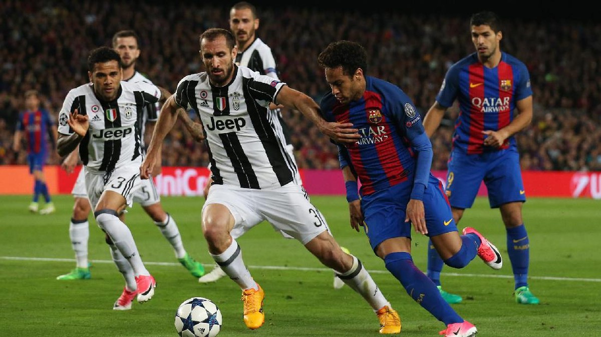 FOTO: Gerendel Juventus Bikin Barcelona Frustrasi