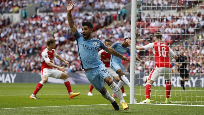 Belum ada gol tercipta pada babak pertama semifinal Piala FA antara Arsenal menghadapi Manchester City di Stadion Wembley, Minggu (23/4) sore waku setempat.