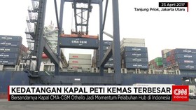 Kapal Peti Kemas Terbesar Yang Pernah Bersandar Di Jakarta