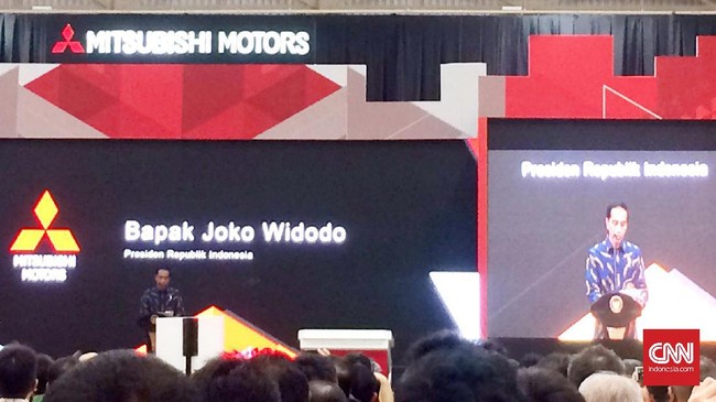 Presiden Joko Widodo meresmikan pembukaan pabrik Mitsubishi di Cikarang yang memiliki kapasitas produksi mencapai 160 ribu per tahun.