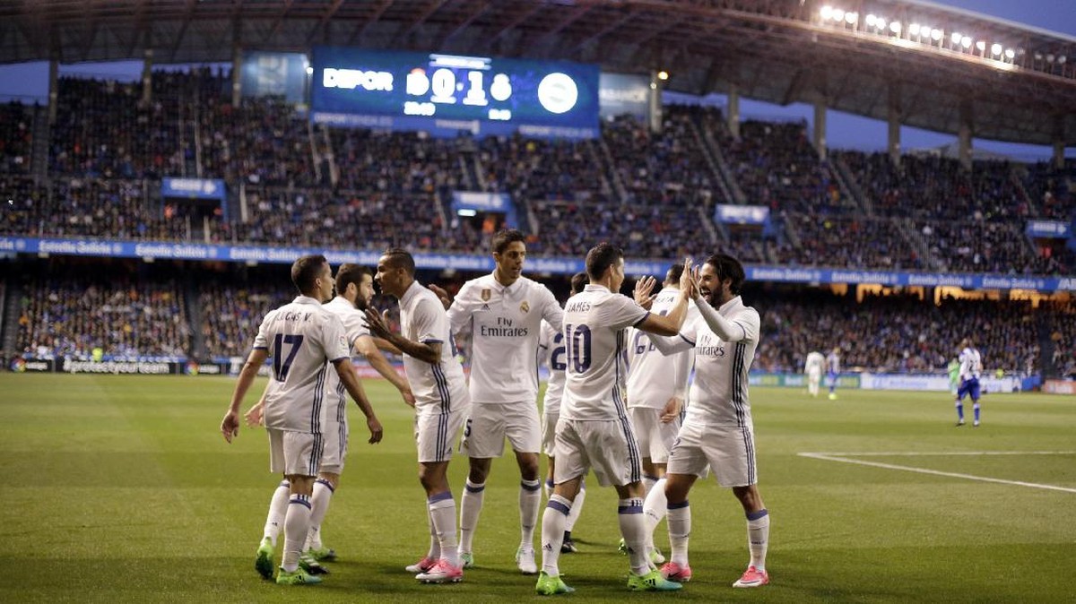 Foto: Pesta Gol Tim Lapis Kedua Real Madrid