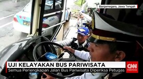 Satlantas Banjarnegara Razia Kelayakan Bus Pariwisata