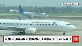 Penerbangan Perdana Garuda di Terminal 3