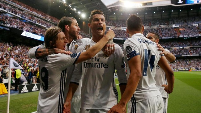 Real Madrid sukses membantai Atletico Madrid 3-0 pada semifinal Liga Champions leg pertama di Stadion Santiago Bernabeu, Selasa (2/5) waktu setempat.