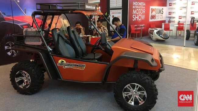 Booth mobil pedesaan dan komodo yang dikembangkan mahasiswa di area IIMS 2017 sepi peminat lantaran letaknya yang tidak strategis.