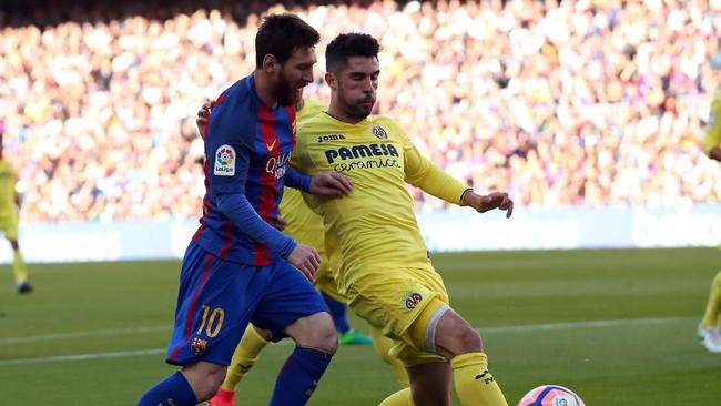 Trio MSN kebanggaan Barcelona sukses mencetak gol dan mengantar Blaugrana menghancurkan Villarreal dengan skor telak 4-1.