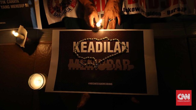 Lilin dan Harapan untuk Ahok dari Tugu Proklamasi
