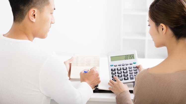 husband and wife with family finance concept