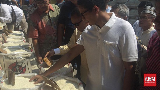Hasil sidak akan dilaporkan kepada Plt. Gubernur Djarot Saiful Hidayat. Sandi berharap semua pihak bisa menjaga harga beras tetap stabil selama Ramadan.