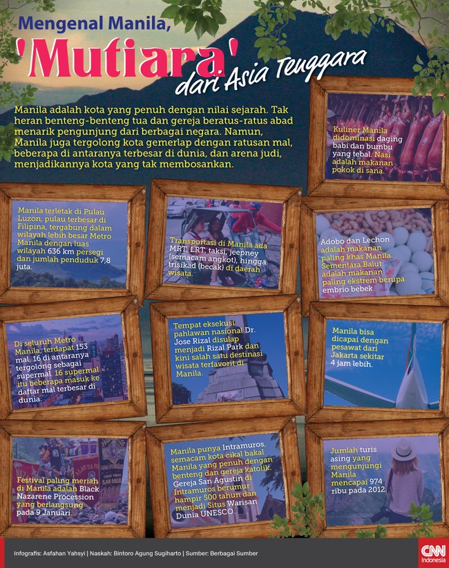 Manila disebut 'Mutiara dari Asia Tenggara' karena sempat menjadi titik temu kebudayaan Barat dan Asia.